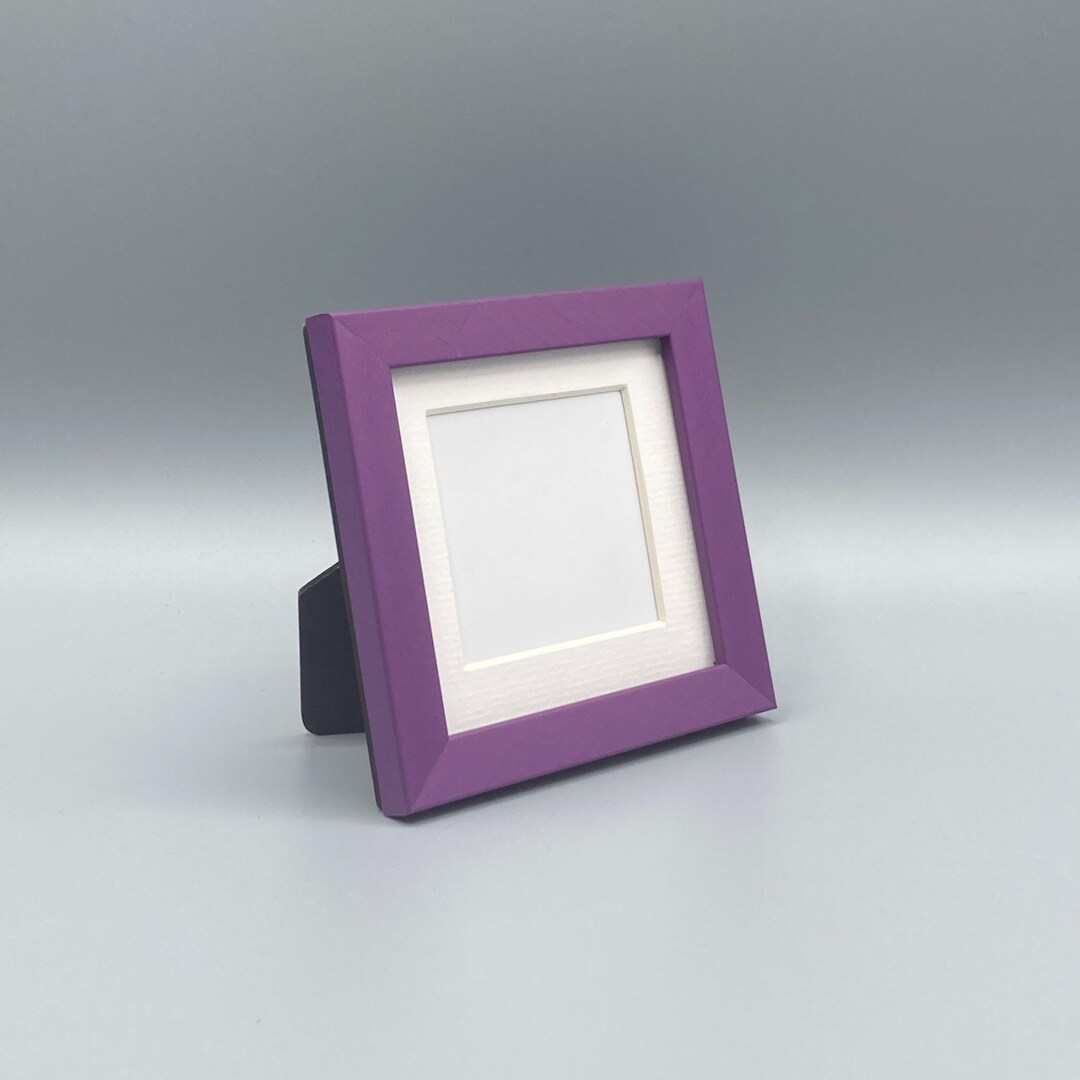 Purple Picture Frame 3x3 Photo Frame 2x2 Mat Opening Additional Colors