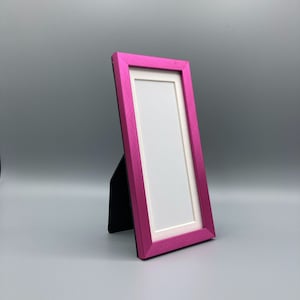 Pink Picture Frame • 3x7 Photo Frame • 2x6” Mat Opening • Photo Booth Strip Frame • Additional Colors Avail • Wedding Favor • Event Giveaway