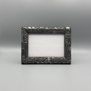 Silver and Black Picture Frame 4x 6 Photo Frame Traditional Ornate Portraits Miniature Artwork Additional Common Sizes image 4