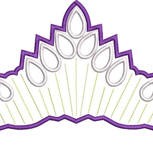 May include: Purple crown with white teardrop shapes and a green striped pattern.