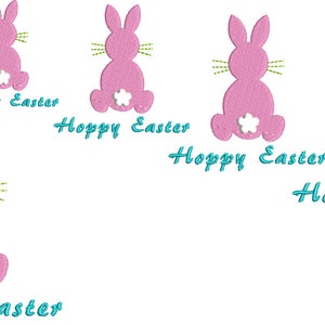 Motif de broderie lapin de Pâques, svg de Pâques, motif de broderie lapin, broderie bébé lapin, lapins de printemps, broderie lapin mignon