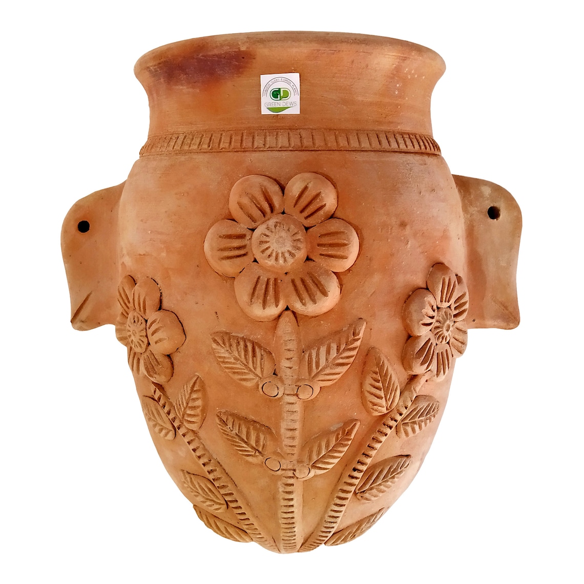 Terracotta wall mount planter set of 2 jug Etsy