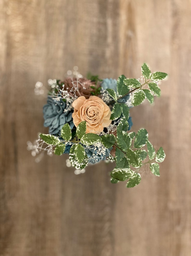 Wooden Flower Arrangement Etsy