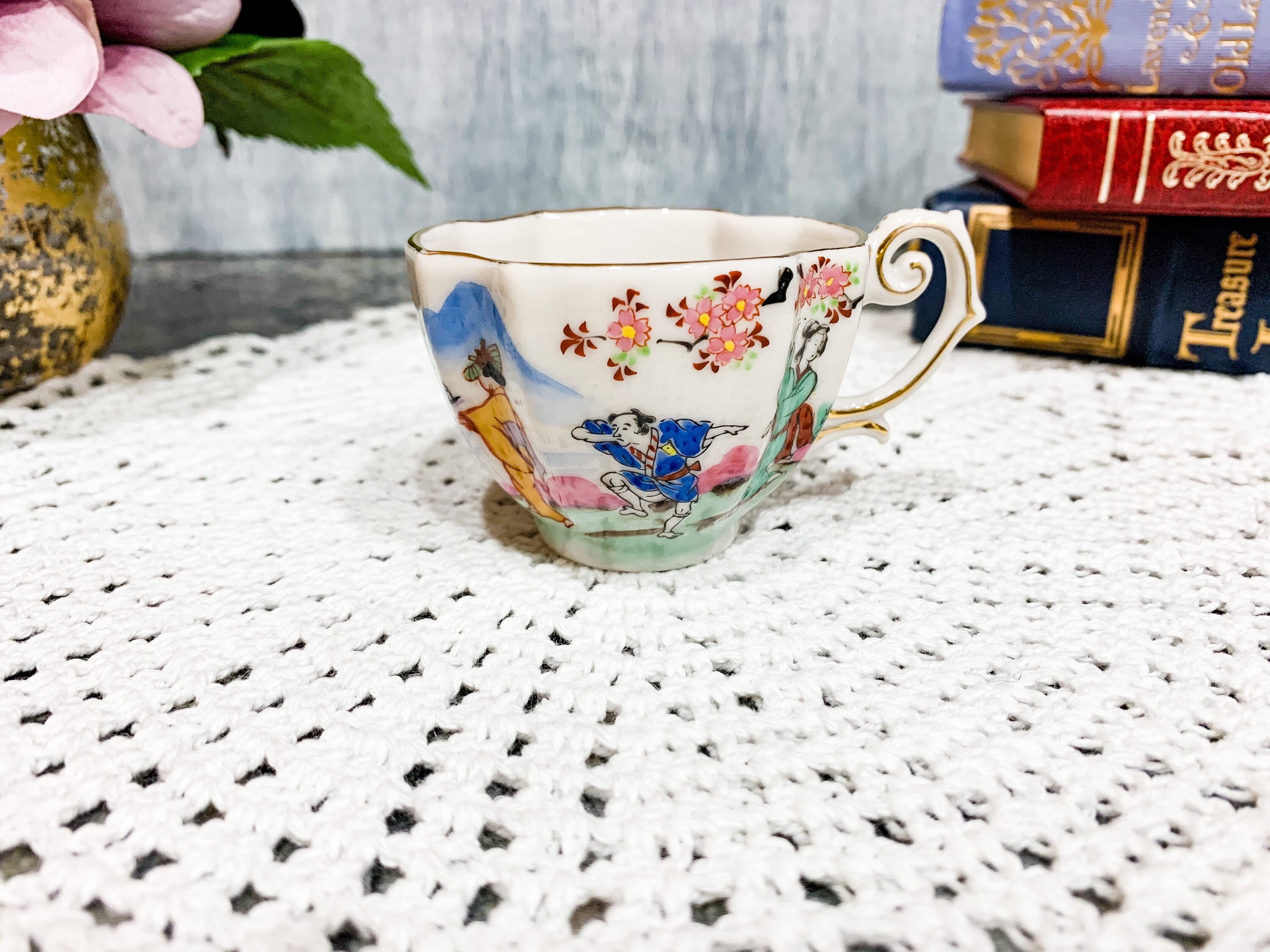 Vintage Kutani China Kusan Made in Japan Demitasse Cup Etsy