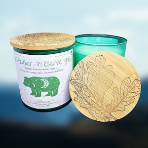 Oakfather Preserve You - Halsin Themed Baldur&#39;s Gate 3 Candle - Soy Wax - Gift for Video Game Enthusiasts - French Vanilla Oak Scented