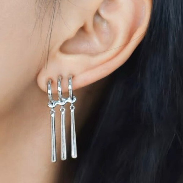 Boucles d'oreilles Zoro emblématiques inspirées de bijoux d'anime - Cadeau parfait pour lui ou elle - Piercing unique Design unisexe