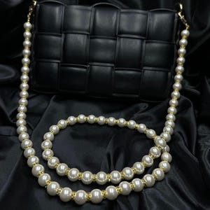 Pearl Bag Strap Replacement Chain Shoulder Accessory Purse Handle Clutch Upgrade Designer Attachment Luxury Crossbody Pearl Combination