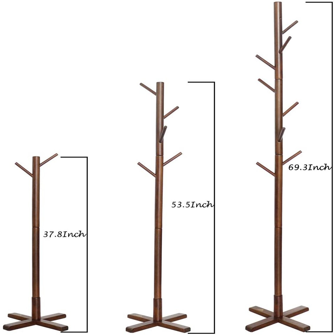 Standing Coat Rack Stand Adjustable Coat Tree with 4 Sections Etsy