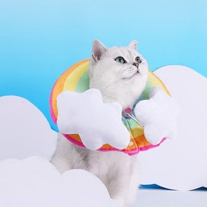  H HIDREAM Cat Cone Collar,Cute Waterproof Cat