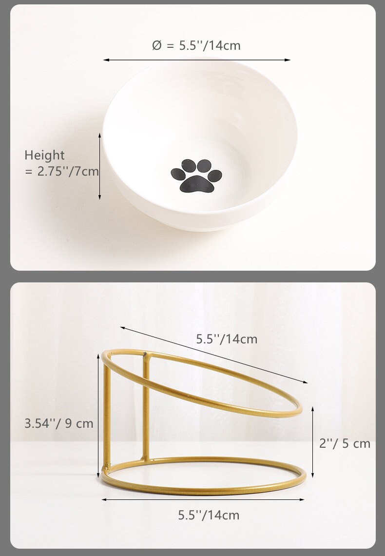 Ceramic Pet Bowls With Metal Standdog Bowlcat Bowlceramic Etsy