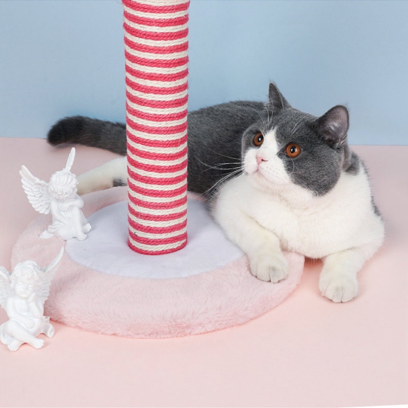 Cat Scratcher Cat Scratching Post Pink Love Cat Tree 23.6 Etsy