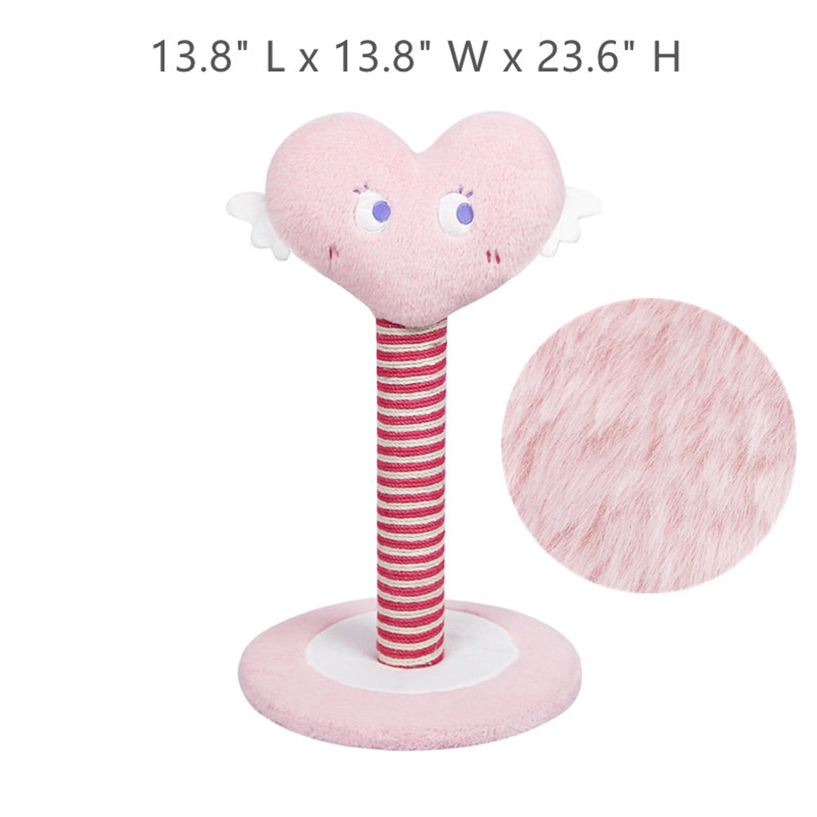 Cat Scratcher Cat Scratching Post Pink Love Cat Tree 23.6 Etsy