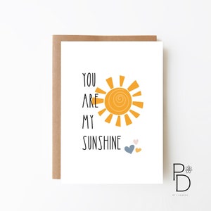 Eres mi tarjeta Sunshine + Tarjeta de amor divertido + Tarjeta de aniversario, Tarjeta del día de San Valentín, Tarjeta de baby shower, Tarjeta de amistad, Opción de descarga digital