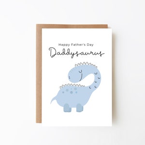 Daddysaurus Dinosaur Father's Day Card Father's Day Gift Special Card for Dad Funny Father's Day Card Daddy Dinosaur Card image 1