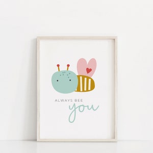Linda IMPRESIÓN DE VIVIENDAS - Póster A4 + Arte de pared de niños divertidos + Arte de dormitorio de niños + Arte de guardería colorido + Baby Shower + Impresión de niños pequeños + Impresión de niña