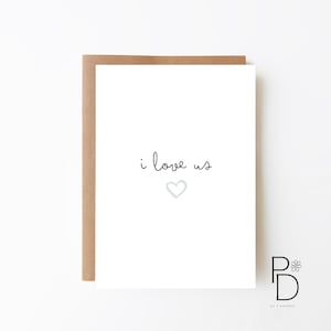 I Love Us Card - Valentine's Day Card + Engagement Card + Digital Download Option + Card For Him + Wedding Card + Anniversary Card + Lover