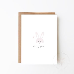 CARTÃO BABY BUNNY - Dia dos Namorados + Cartão de Páscoa + Opção de download digital + Cartão para mamãe + Cartão de bebê novo + Aniversário + Cartão infantil