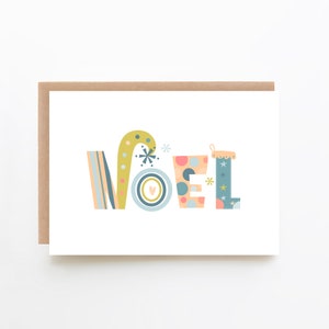Noel Weihnachtskarte - Frohe Weihnachtskarte + Blanko-Karte + Weihnachtskarte + Bunte Weihnachtskarte + Weihnachtskarte für Kinder + Lustige Weihnachten