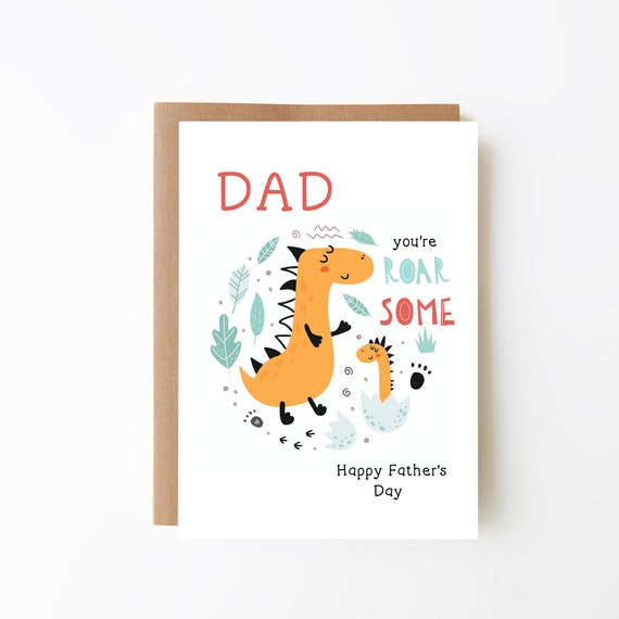 Daddy You're Roarsome Card