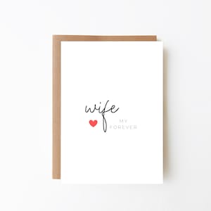 Épouse, ma carte pour toujours - Saint Valentin + carte de fiançailles + option de téléchargement numérique + carte de mariage + carte d'anniversaire + carte Wifey