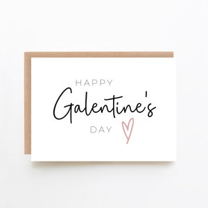 Galentine's Day Card - Pink Card For Girlfriends, Card For Her, Friendship Card, Galentine Heart Card, Gal Pal Card, Digital Download Option
