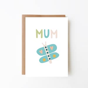 CARTÃO PARA MÃE - Cartão de Dia das Mães + Cartão de Aniversário para Mamãe + Cartão Borboleta + Cartão Para Mamãe + Opção de Download Digital + Cartão Fofo Para Mamãe