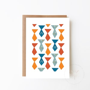 Father's Day Colourful Ties Card - Card For Dad + Daddy Card + Digital Download Option + Dad's Day + Gift For Dad + I Love Dad + Papa Card