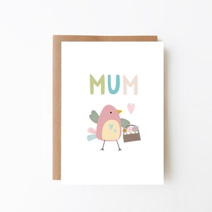 TARJETA PARA MAMÁ - Tarjeta del Día de la Madre + Tarjeta Linda de Pájaro + Opción de Descarga Digital + Tarjeta de Cumpleaños para Mamá + Tarjeta para Mamá + Tarjeta Divertida para el Día de la Madre