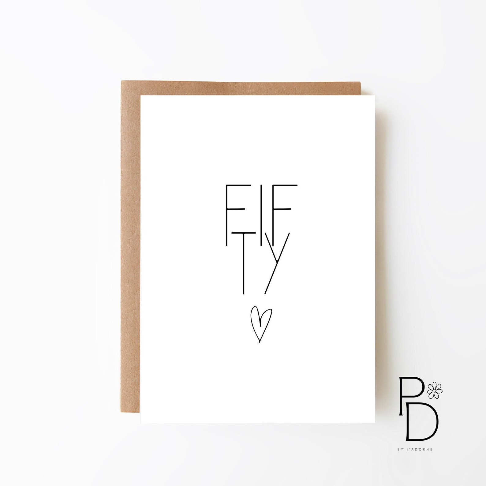 50th MILESTONE BIRTHDAY CARD - Happy Birthday Card + Digital Download