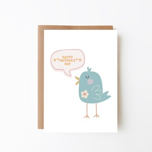 CARD FOR MUM - Mother's Day Card + Blue Bird Card for Mum + Card For Mummy + Digital Download Option + Baby Mum Card + Mum's Special Day