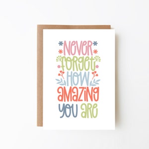 Affirmationskarte + Freundschaftskarte + Liebeskarte + Digital Download Option + Blumenkarte + Valentinstagskarte + Karte für sie + Dankeschön