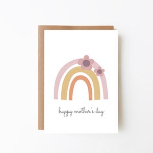 CARD FOR MUM - Mother's Day Card + Flower Rainbow Card for Mum + Card For Mummy + Digital Download Option + Rainbow Baby Mum Card + Mum Day