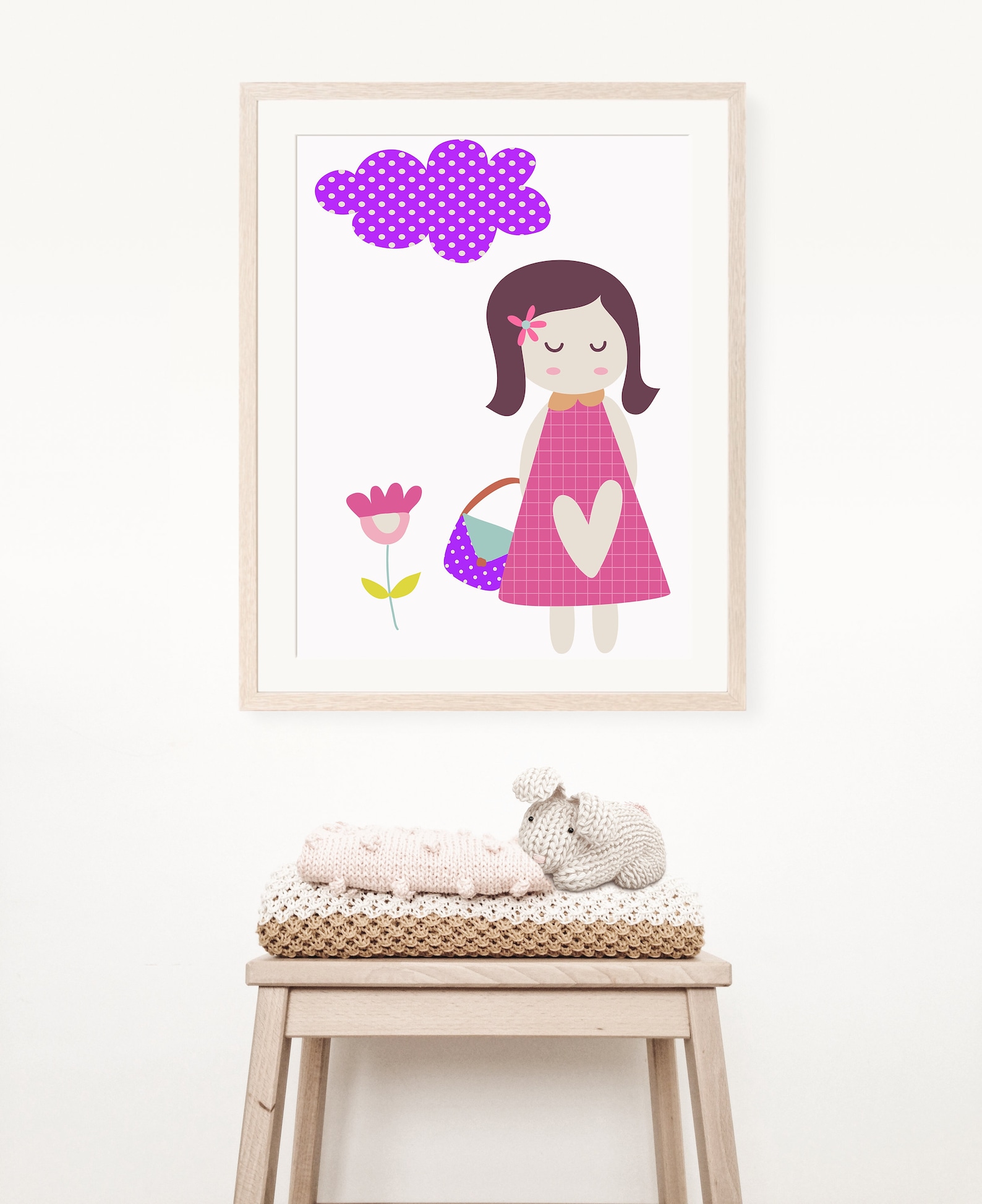 Little Girl Print PRINTABLE WALL ART Girls Bedroom Decor Etsy