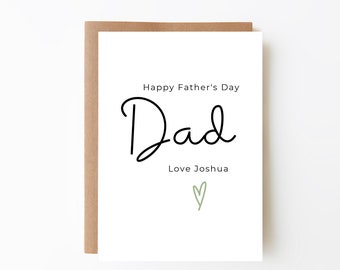 Carte de fête des pères personnalisée - Carte pour papa + Carte personnalisée + Carte spéciale pour papa + Carte papa + Carte personnalisée d'un enfant