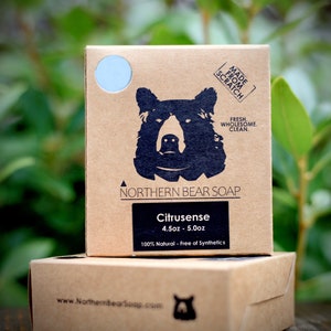Citrusense - Hand Crafted Soap Bar | Featuring Blue Serbian Clay | 100% Natural | Soap for Men | Unisex | Grapefruit + Tea Tree