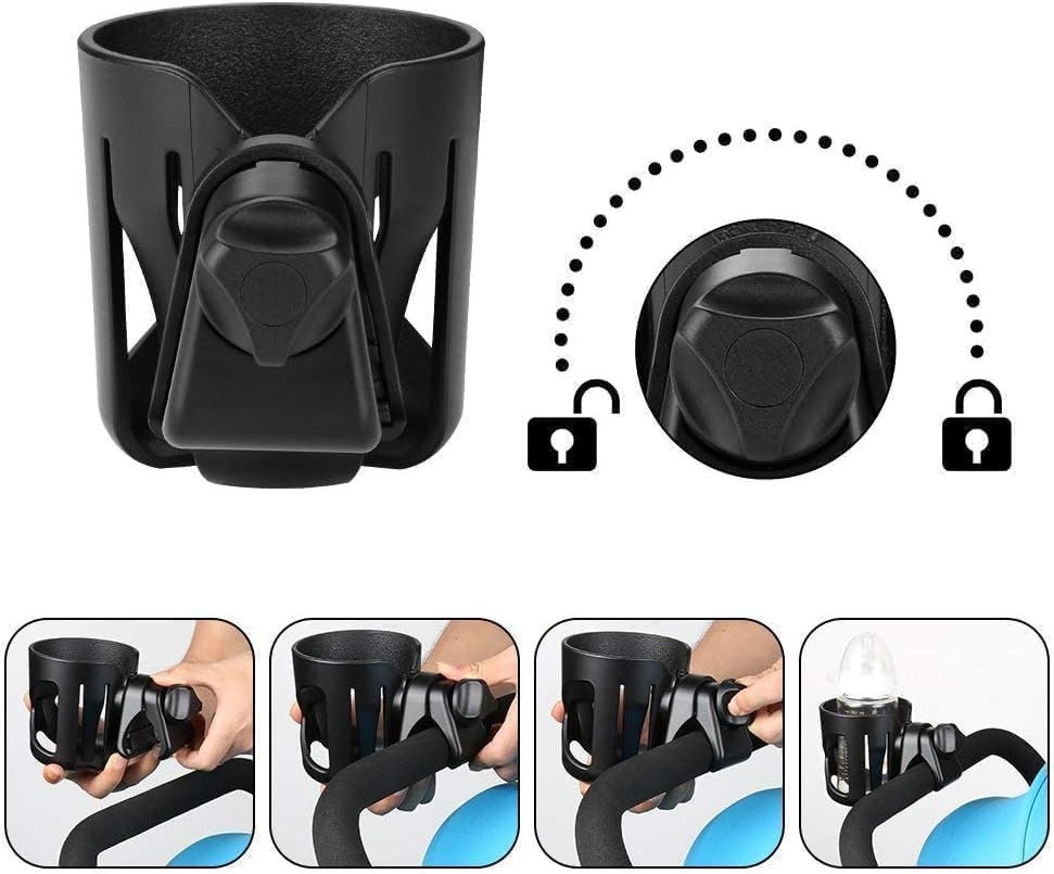 Porte-Gobelet Pour Poussette Bugaboo - Rotatif 360°, Antidérapant - Compatible Avec La Majorité Des Modèles