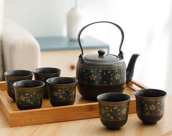 Oriental Antique Ceramic Tea Set | Teapot Tea Cups | House Warming Gifts | Kungfu Tea | Tea Art