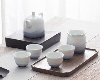 High Quality Modern Minimal Mountain Ceramic Tea Set | Teapot Tea Cups | House Warming Gifts | Kungfu Tea | Tea Art