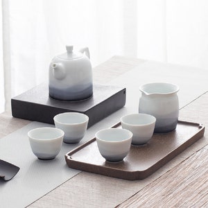 High Quality Modern Minimal Mountain Ceramic Tea Set | Teapot Tea Cups | House Warming Gifts | Kungfu Tea | Tea Art