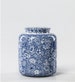 Oriental Blue White Flower Print Porcelain Tea Caddy | Tea Canister | Tea Jar | Kungfu Tea | Tea Art | Tea Ceramony | Tea Container 