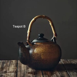 Service à thé oriental japonais en céramique Théière Cadeaux pour pendaison de crémaillère Thé Kungfu Art du thé Teapot B