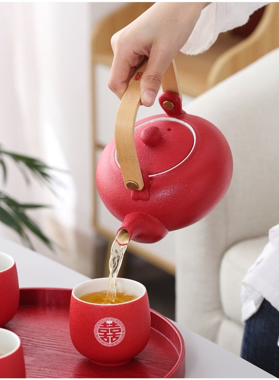 Chinese Red Tea Set With Gift Box