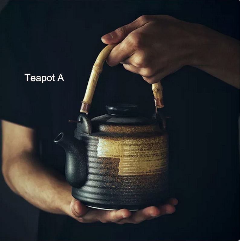 Service à thé oriental japonais en céramique Théière Cadeaux pour pendaison de crémaillère Thé Kungfu Art du thé Teapot A