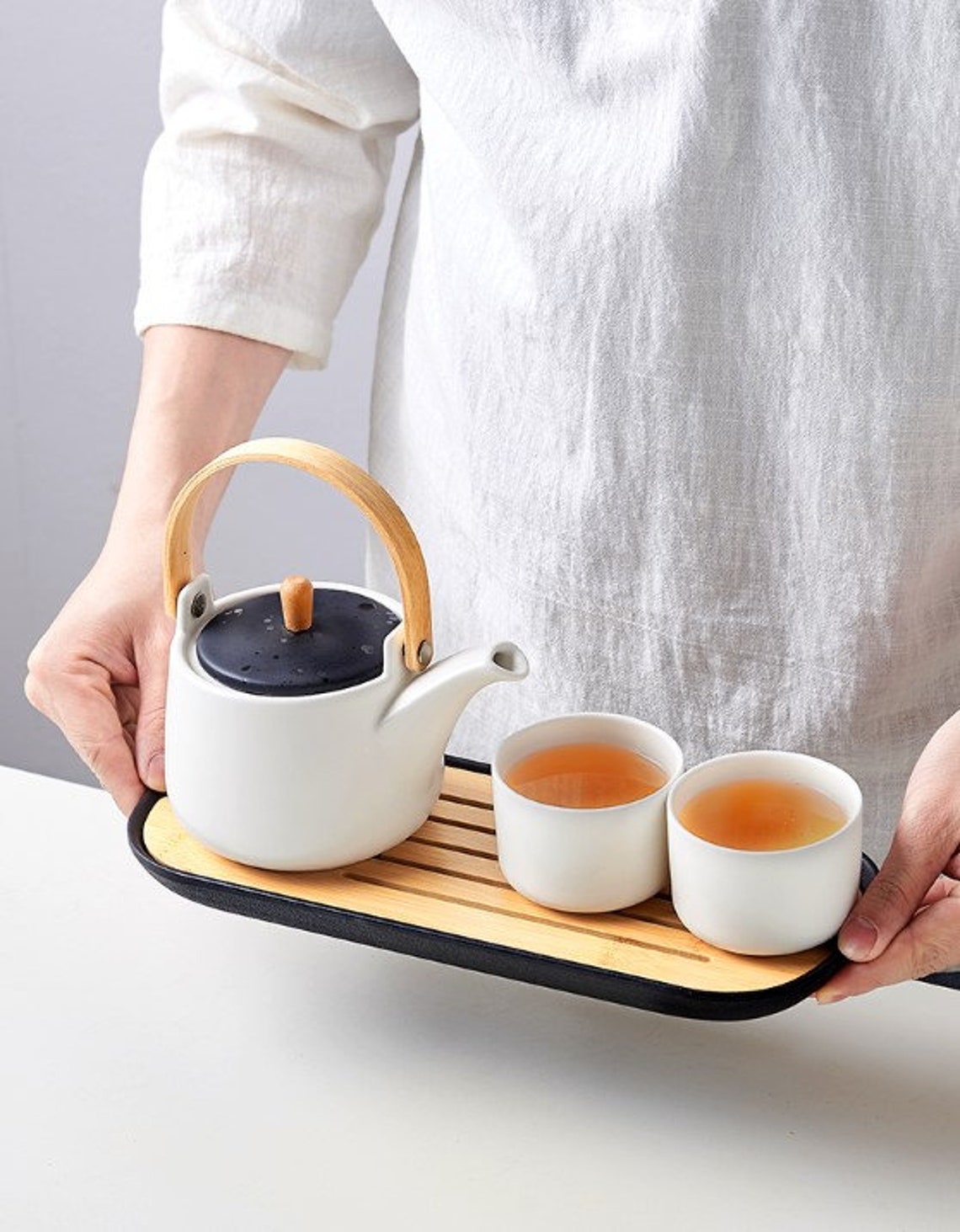 Japanese Minimal Design Tea Set Minimalist Teapot Tea Cups - Etsy