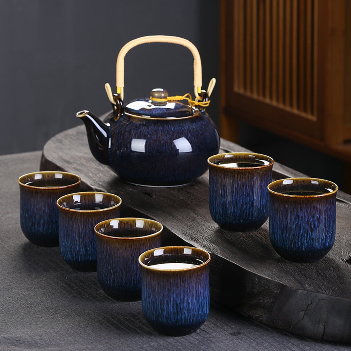Oriental Japanese Ceramic Tea Set Teapot Tea Cups House Etsy UK