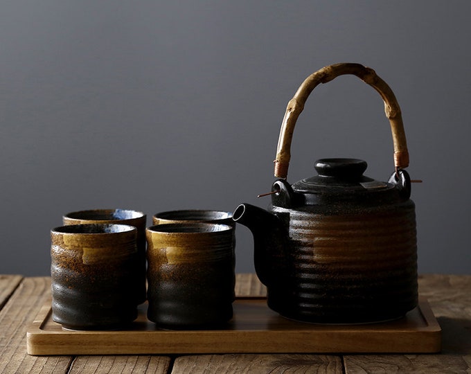 Oriental Japanese Ceramic Tea Set | Teapot Tea Cups | House Warming Gifts | Kungfu Tea | Tea Art