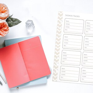 Pocket Password Tracker - Printable Planner Insert