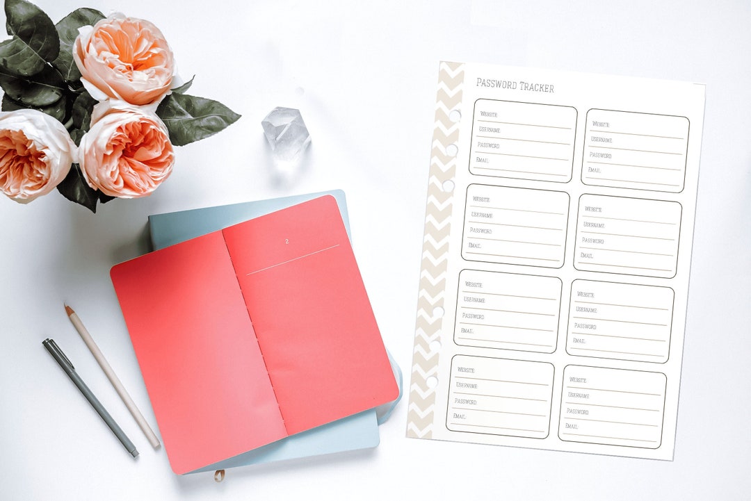 Mini HP Password Tracker - Printable Planner Insert - Etsy