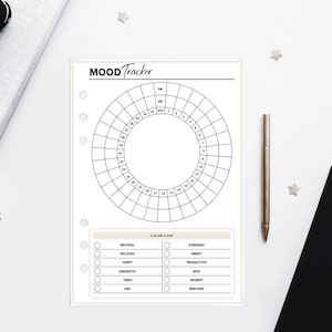 Mini HP Monthly Mood Tracker Insert - Printable