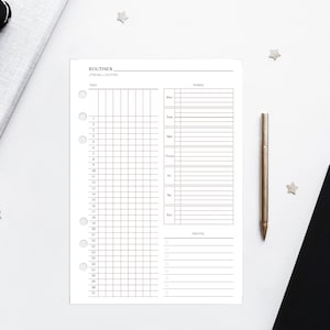 B6 Daily-Weekly-Monthly Routine Tracker - Printable